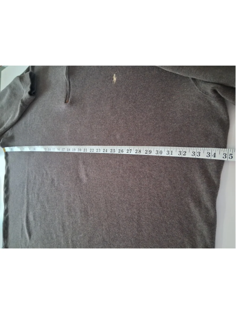 Vintage 90s Polo Ralph Lauren Men's 4XLT Sweater 1/4 Zip Brown Cotton Sweatshirt